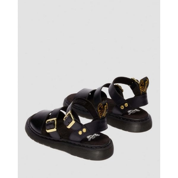 Womens Gryphon Sandals in Atlas Leather Black
