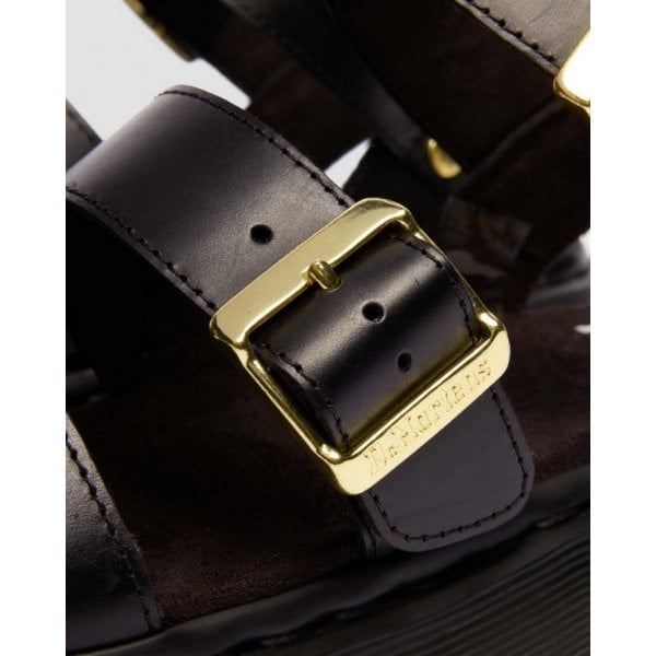 Womens Gryphon Sandals in Atlas Leather Black