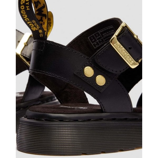 Womens Gryphon Sandals in Atlas Leather Black
