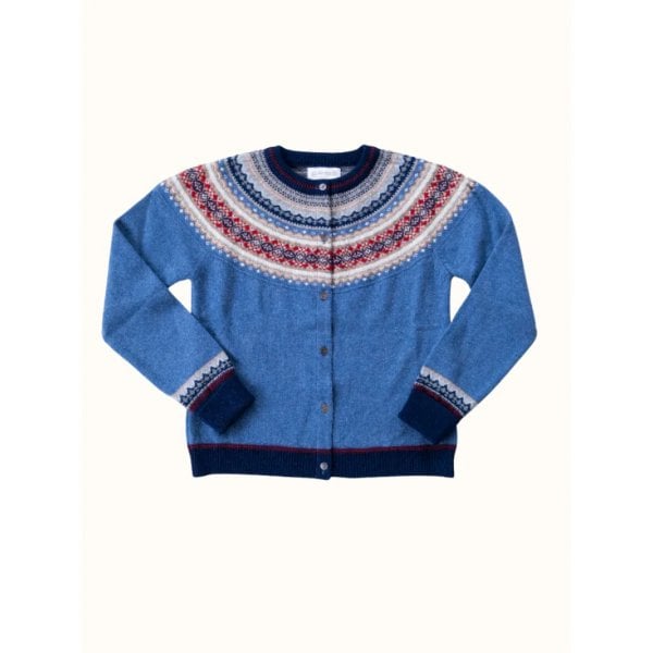 Womens Alpine Short Cardigan in Blue Morning