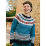Womens Alpine Sweater in Blue Morning