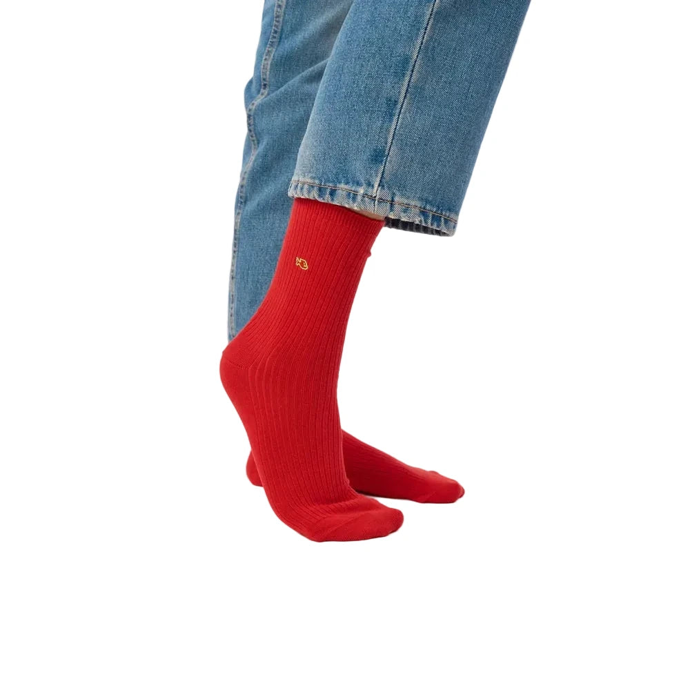 Plain Ribbed Socks