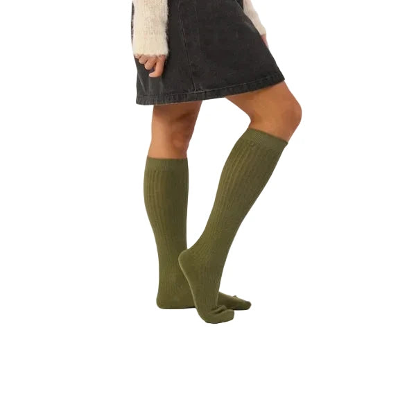 Knee High Combed Cotton Socks