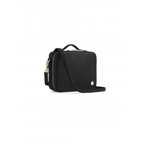 Buckingham Cross Body Bag in Black Leather