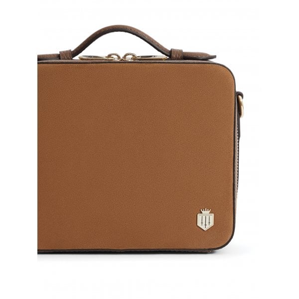Buckingham Cross Body Bag in Tan Suede