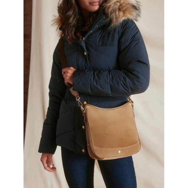 Dartmoor Messenger Bag in Tan Suede