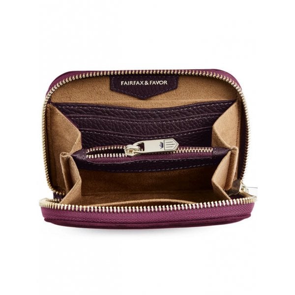 Mini Salisbury Coin Purse in Elderberry Suede