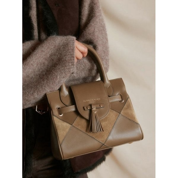 Mini Windsor in Harlequin Tan Suede