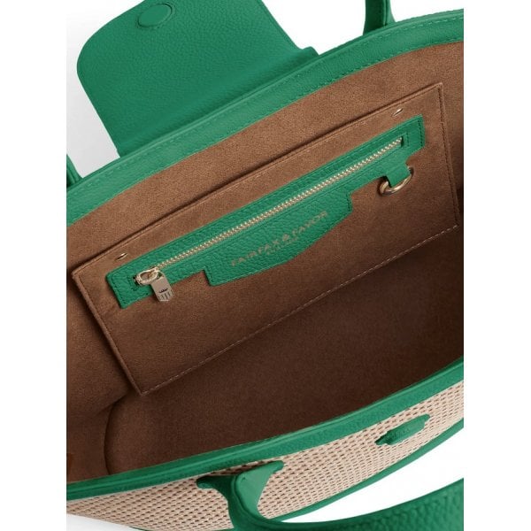 Windsor Basket Bag in Clover Green Leather