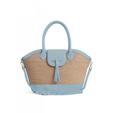 Windsor Basket Bag in Sky Blue Leather