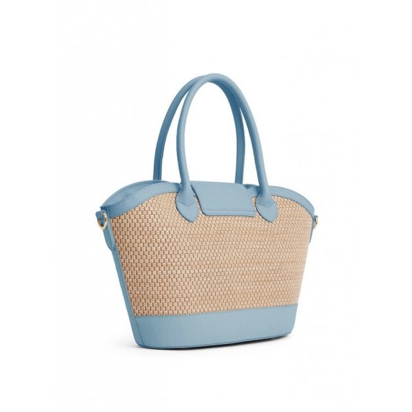 Windsor Basket Bag in Sky Blue Leather