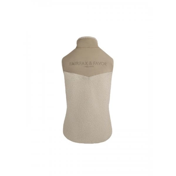 Womens Agnes Fleece Gilet in Ecru