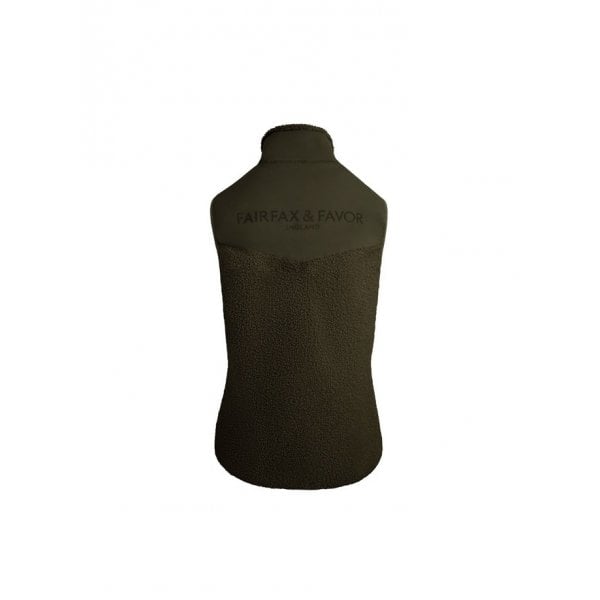 Womens Agnes Fleece Gilet in Khaki