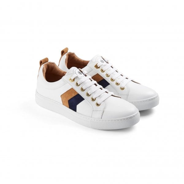 Womens Alexandra Leather Trainer in White