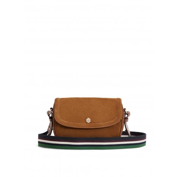 Womens Boston Cartridge Bag in Tan Suede