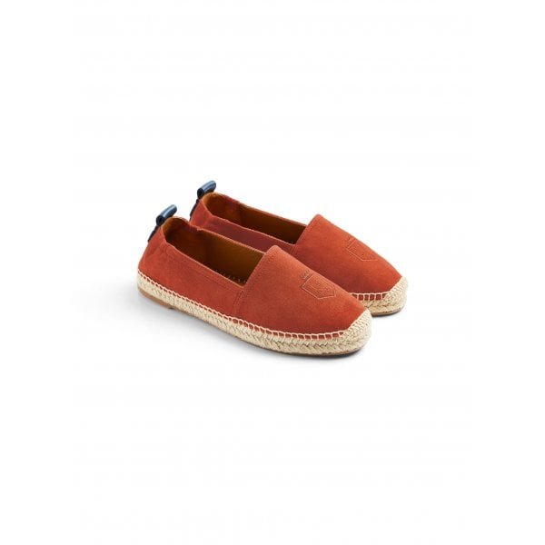 Womens Monaco Flat Espadrille in Sunset Orange