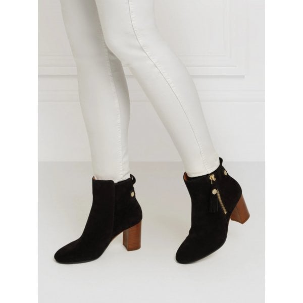 Oakham Ankle Boot in Black Suede