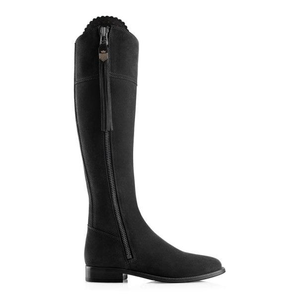 Womens Regina Boot in Black Suede