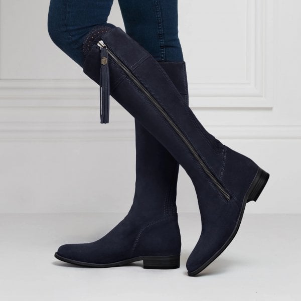 Womens Regina Boot in Navy Suede