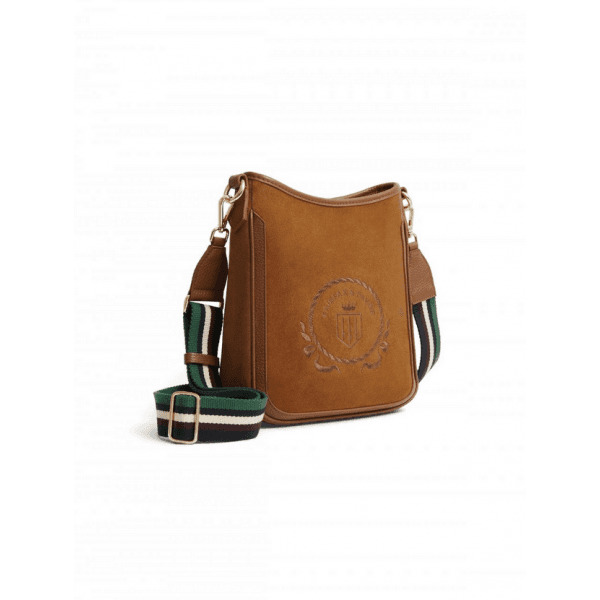Womens Richmond Messenger Bag in Tan Suede