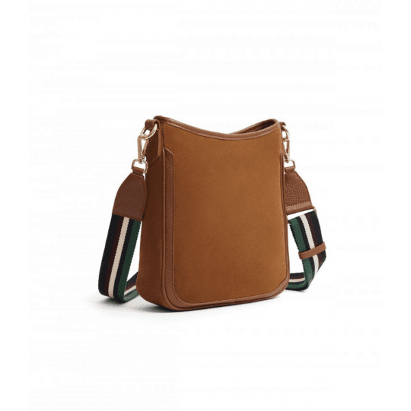Womens Richmond Messenger Bag in Tan Suede