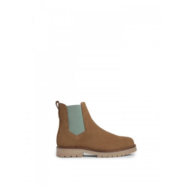 Womens Summer Boudica Tan Suede and Mint