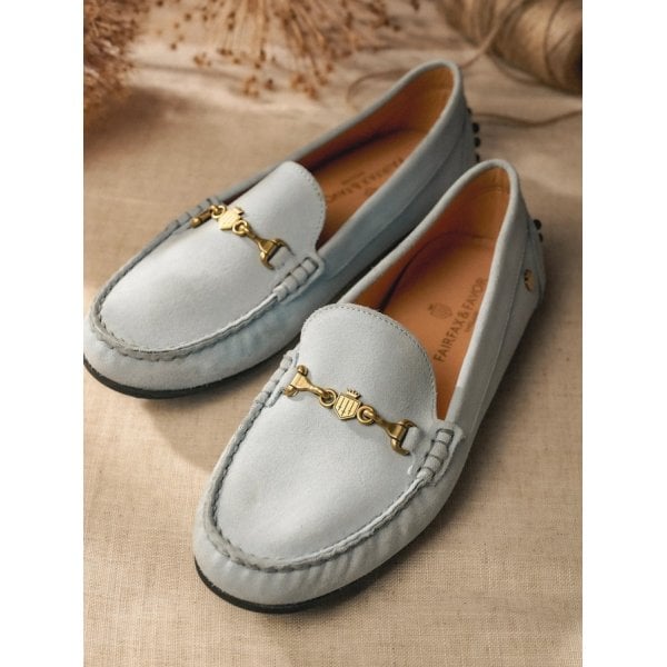 Womens Trinity Driver in Sky Blue Suede