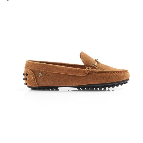 Womens Trinity Driver in Tan Suede