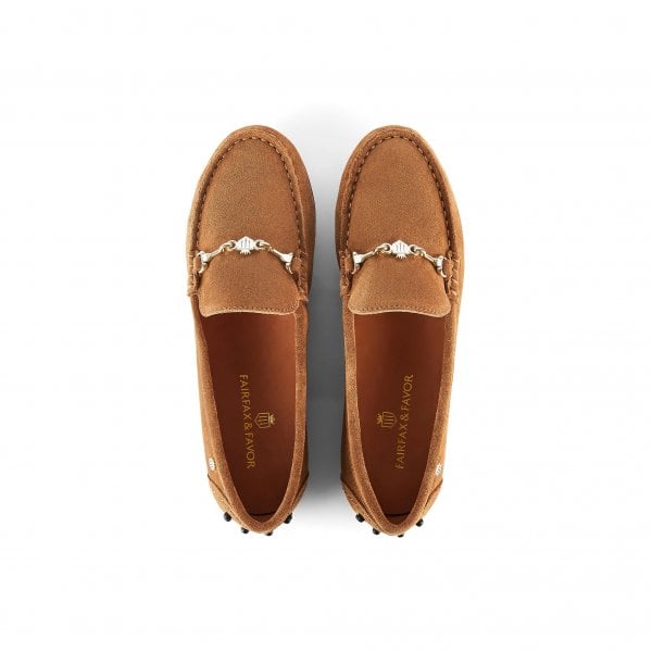 Womens Trinity Driver in Tan Suede