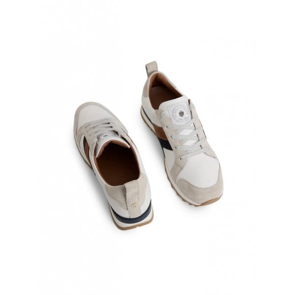 Xandra Trainer in White/Tan/Navy