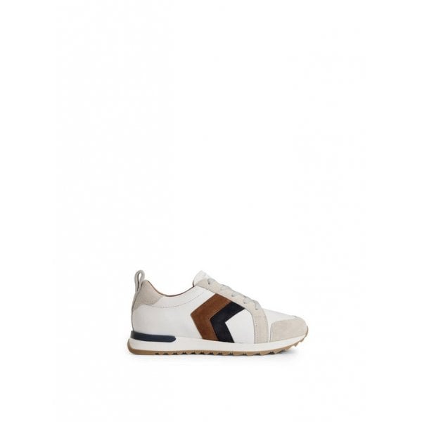 Xandra Trainer in White/Tan/Navy