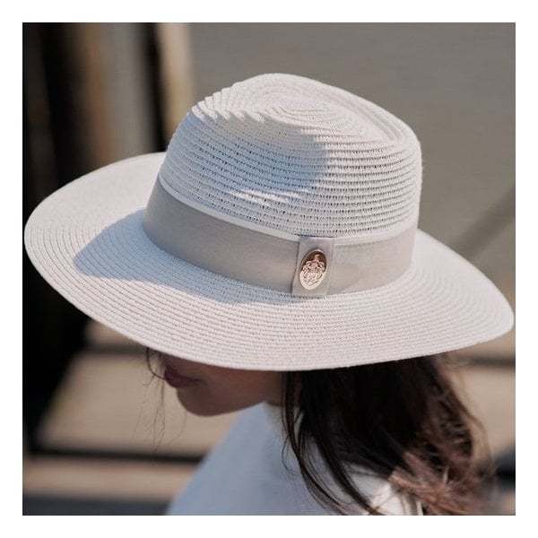Hemley Fedora in Cream Pebble Ribbon