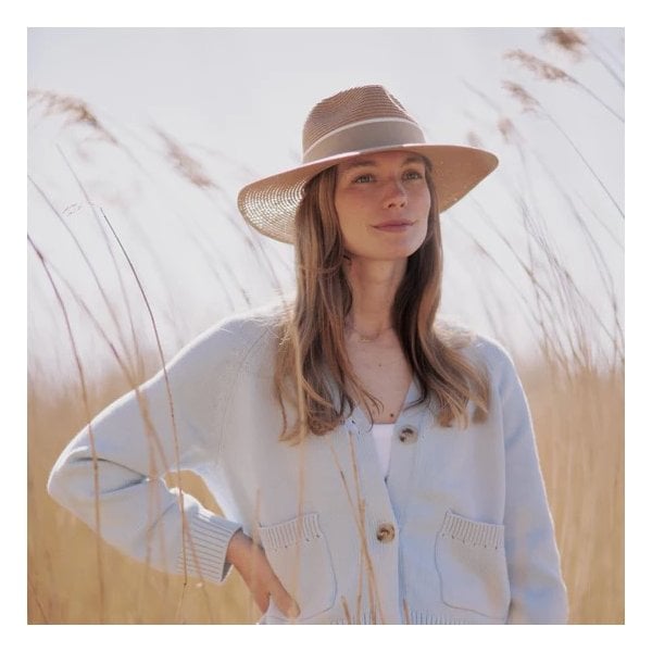 Hemley Fedora in Natural Fawn Ribbon
