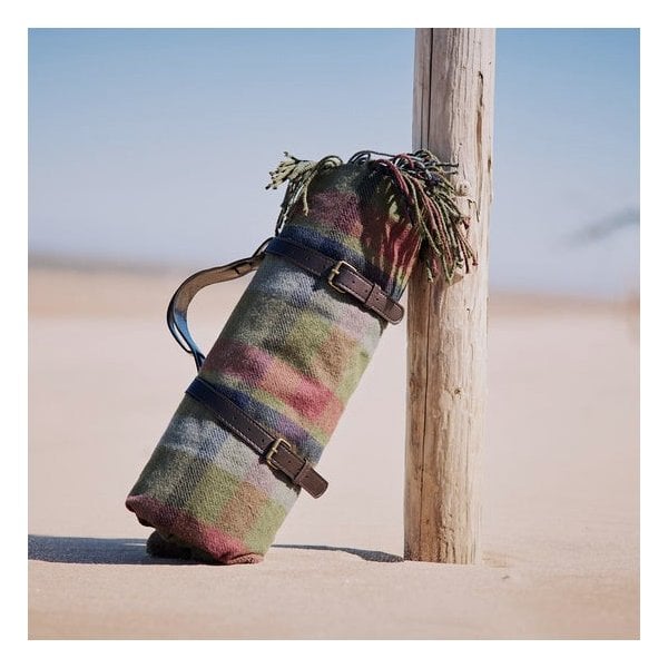 Outdoor Blanket in Green Check
