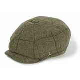 The Felsham Tweed Baker Boy Cap in Green
