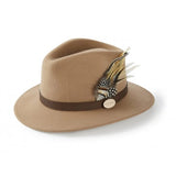 The Suffolk Fedora in Camel (Guinea Pheasant Feather)