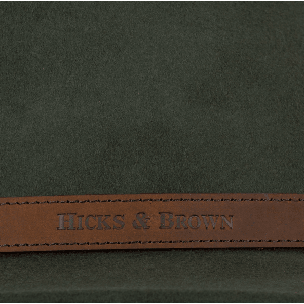 The Suffolk Fedora in Olive Green (Guinea & Pheasant Feather)