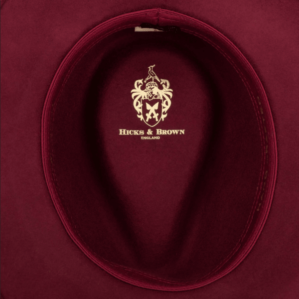 Womens Suffolk Fedora in Maroon (Pheasant Wrap)
