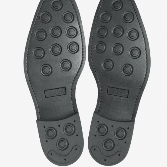 Mens 300 Black Polished Oxford Toe Cap in Black