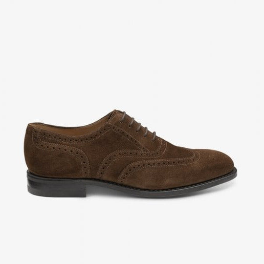 Mens 302 Oxford Brogue Shoe in Brown Suede