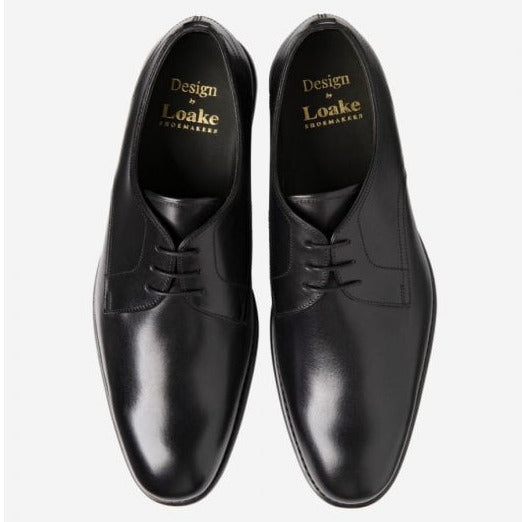 Atherton Derby Shoe in Black Leather