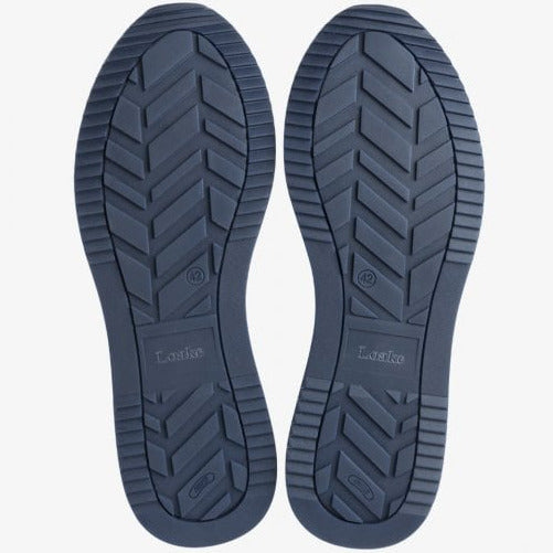 Mens Bannister Calf Leather Trainer in Navy