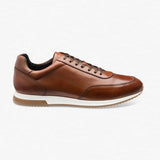 Mens Bannister Calf Leather Trainer in Cedar
