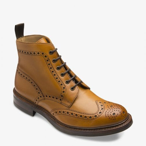 Mens Bedale Brogue Derby Boot in Tan