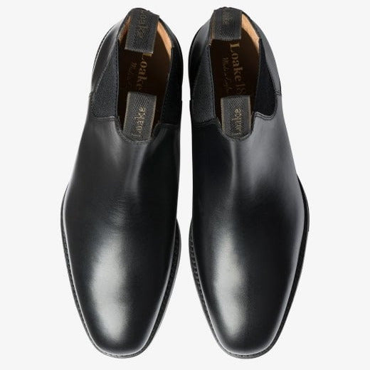 Mens Chatsworth Rubber Sole Boot in Black Leather