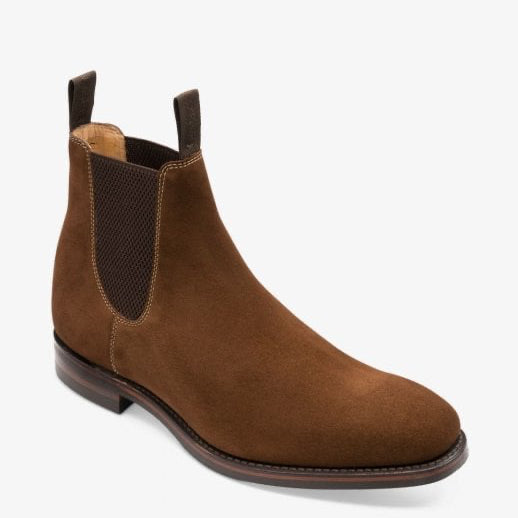 Mens Chatsworth Rubber Sole Boot in Brown Suede