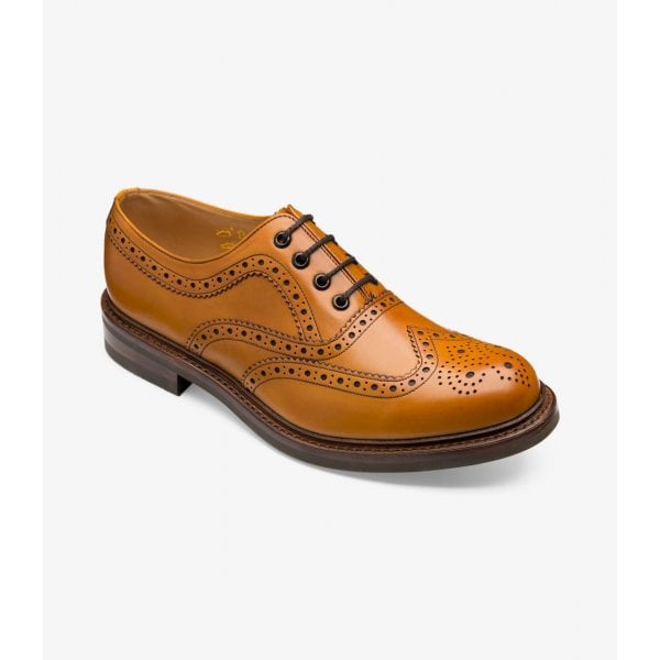 Mens Edward Brogue Shoe in Tan