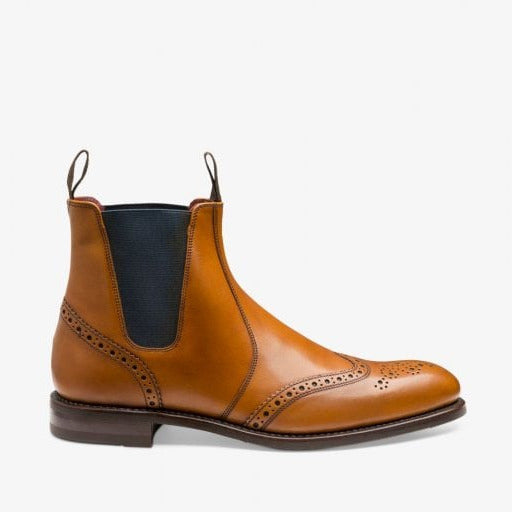 Mens Hoskins Brogue Chelsea Boot in Tan