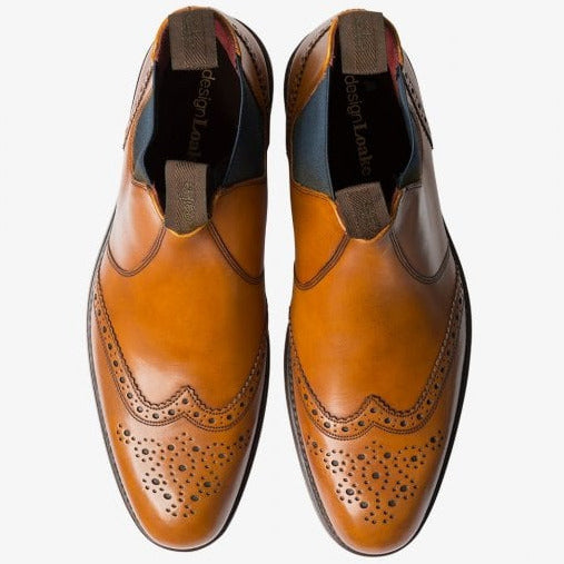 Mens Hoskins Brogue Chelsea Boot in Tan