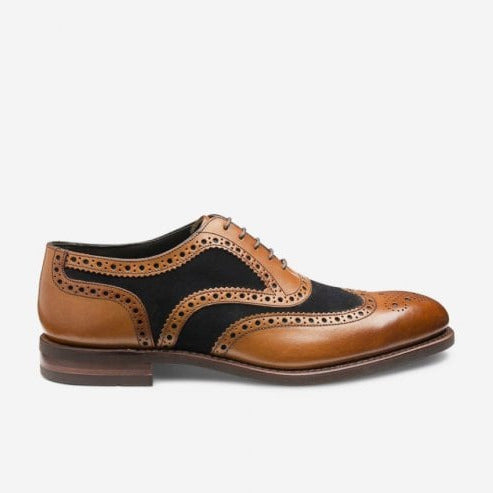 Mens Kerridge Brogue in Tan Navy